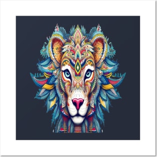 lioness Mandala Animal Ilustration Posters and Art